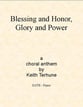 Blessing and Honor, Glory and Power SATB choral sheet music cover